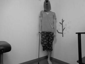 ダイソーの100円杖を用いたトレーニング